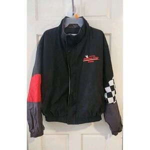 VINTAGE 90S WINSTON CUP JACKET MENS XL RACING NASCAR BLACK RED MOTORSPORTS USA